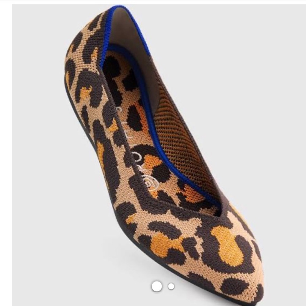 Rothy’s animal print pointed-toe flats